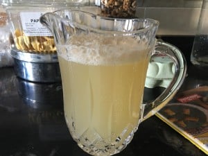 A jug of super healthy coconut water kefir!